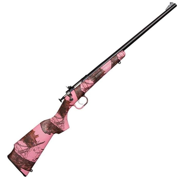 R33 Crickett Synthetic Stock Compact Muddy Girl Camo/Stainless Steel Bolt Action Rifle - 22 Long Rifle - 16.1in