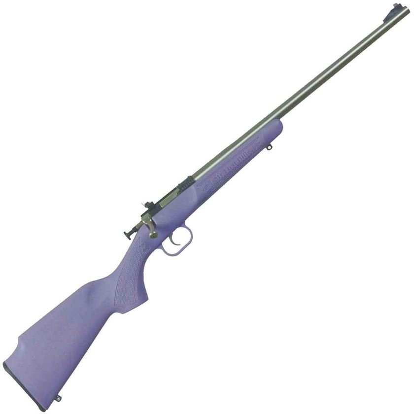R65 Crickett Synthetic Stock Compact Purple/Stainless Steel Bolt Action Rifle - 22 Long Rifle - 16.1in